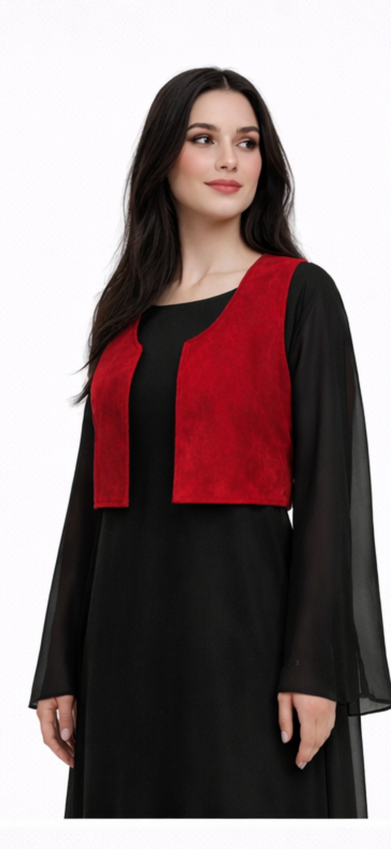 Deep Red Kurdish Vest - Traditional Clothing