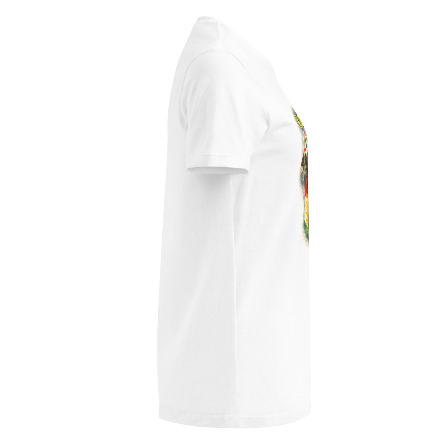 White t-shirt showing people with Kurdish flags and the text “Freedom for Kurdistan”