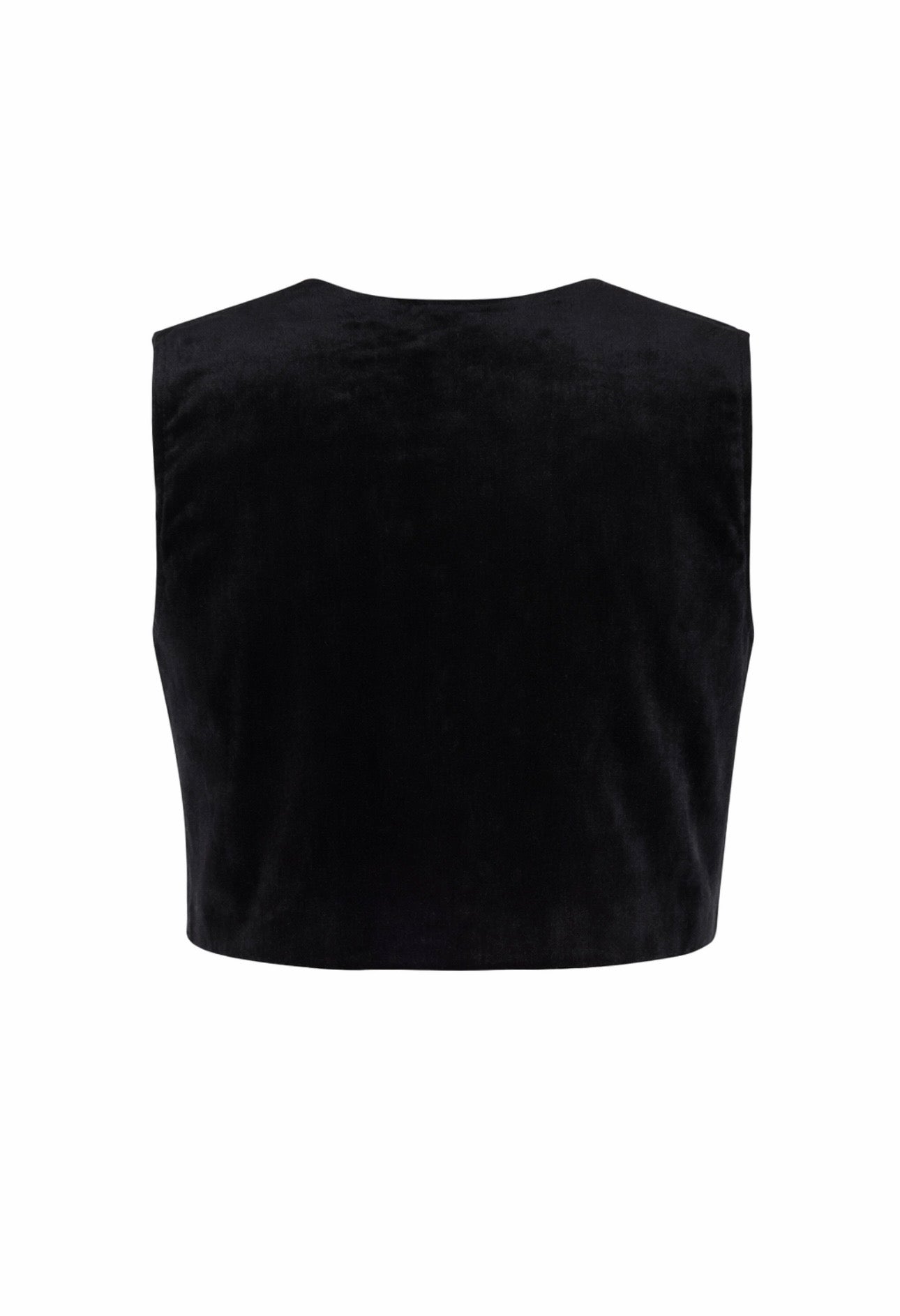 Black Kurdish Floral Vest