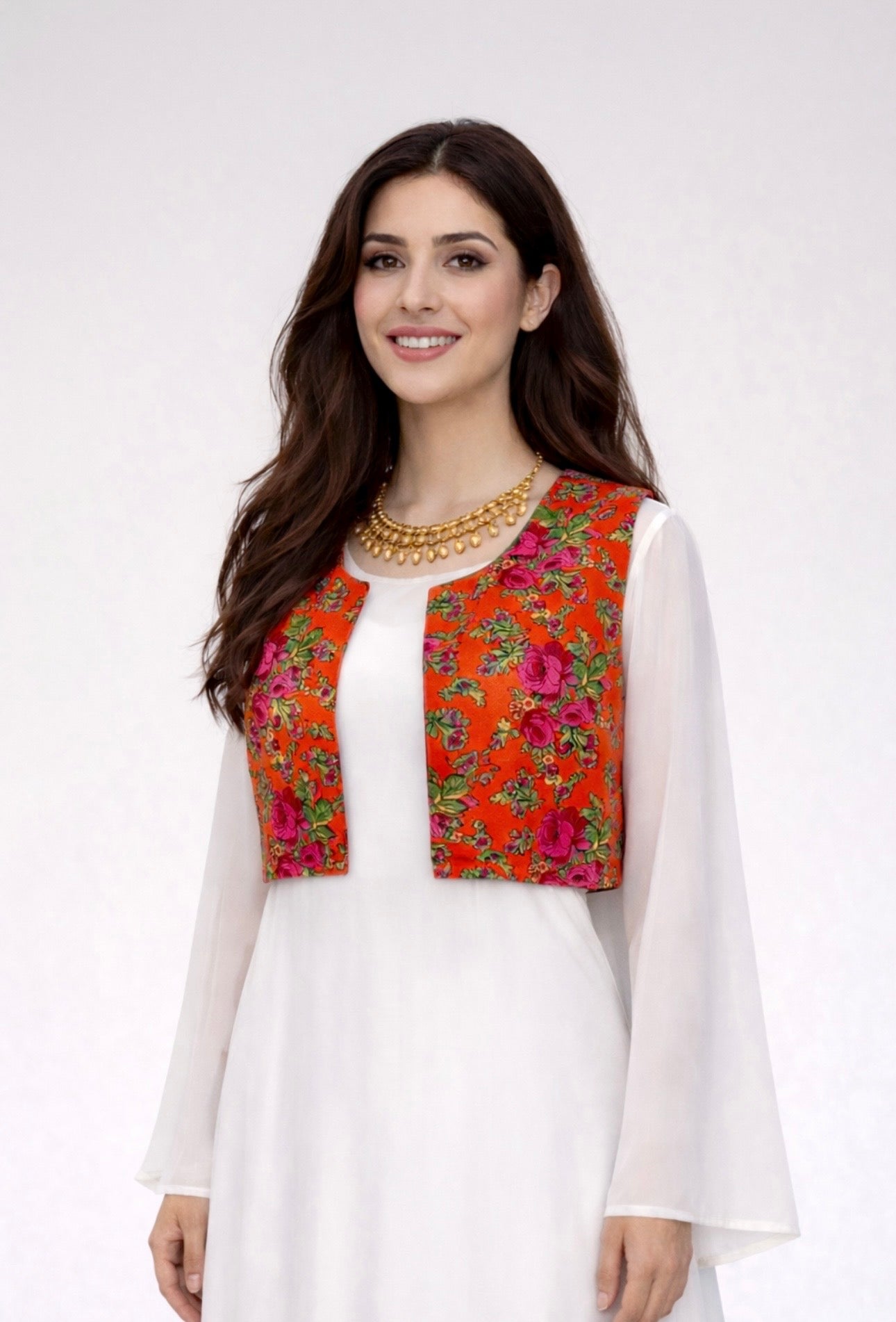 Traditional Kurdish clothing. Kurdish vest On Kurdish girl