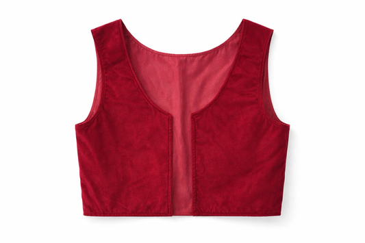 Traditional Kurdish clothing. Kurdish vest in deep red