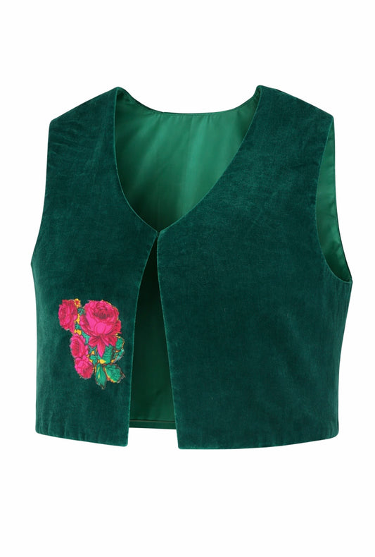 Handmade Kurdish Vest – Traditional Kurdish Clothes with Flower Detail