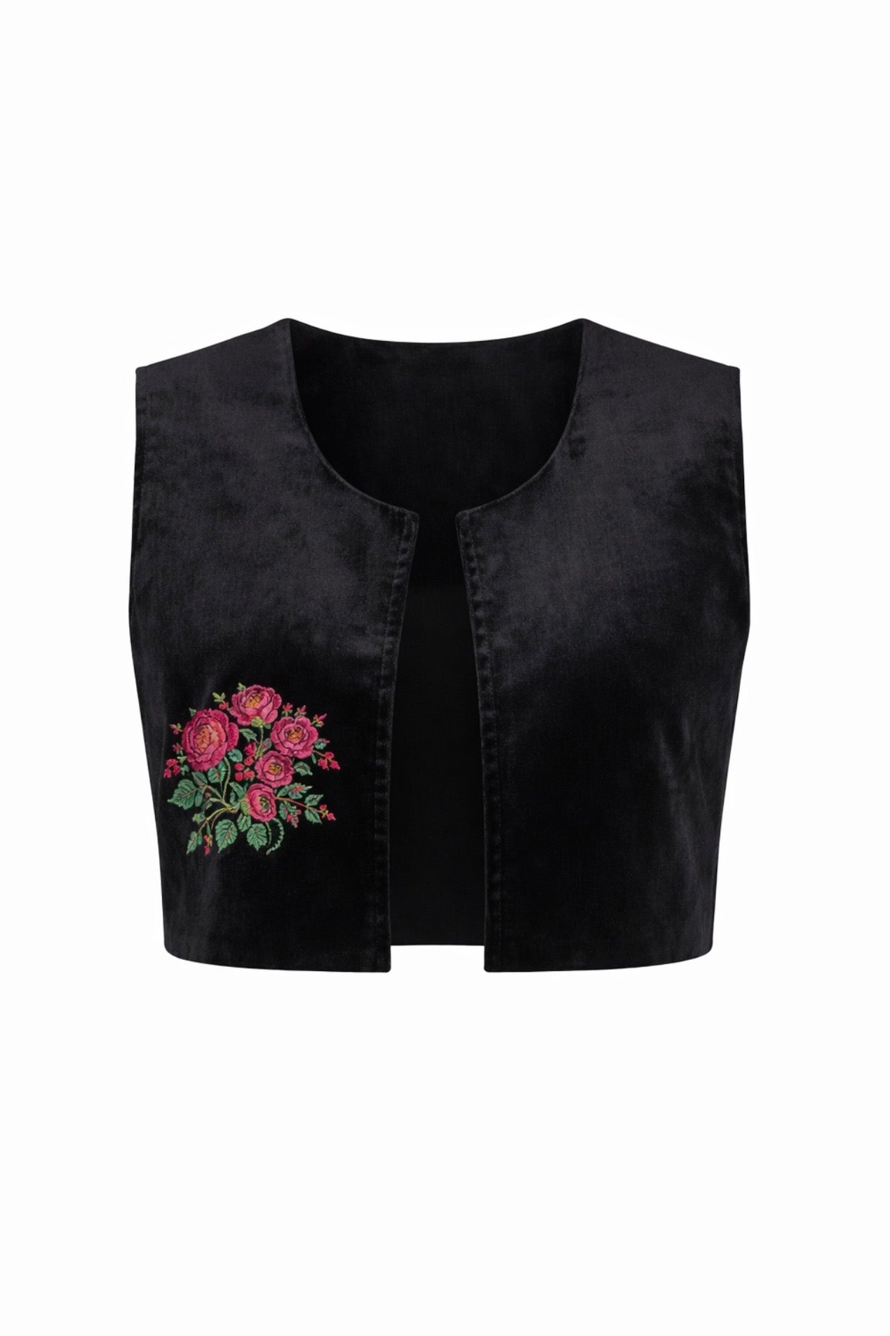Traditional Kurdish clothing. Kurdish vest in Black with flower