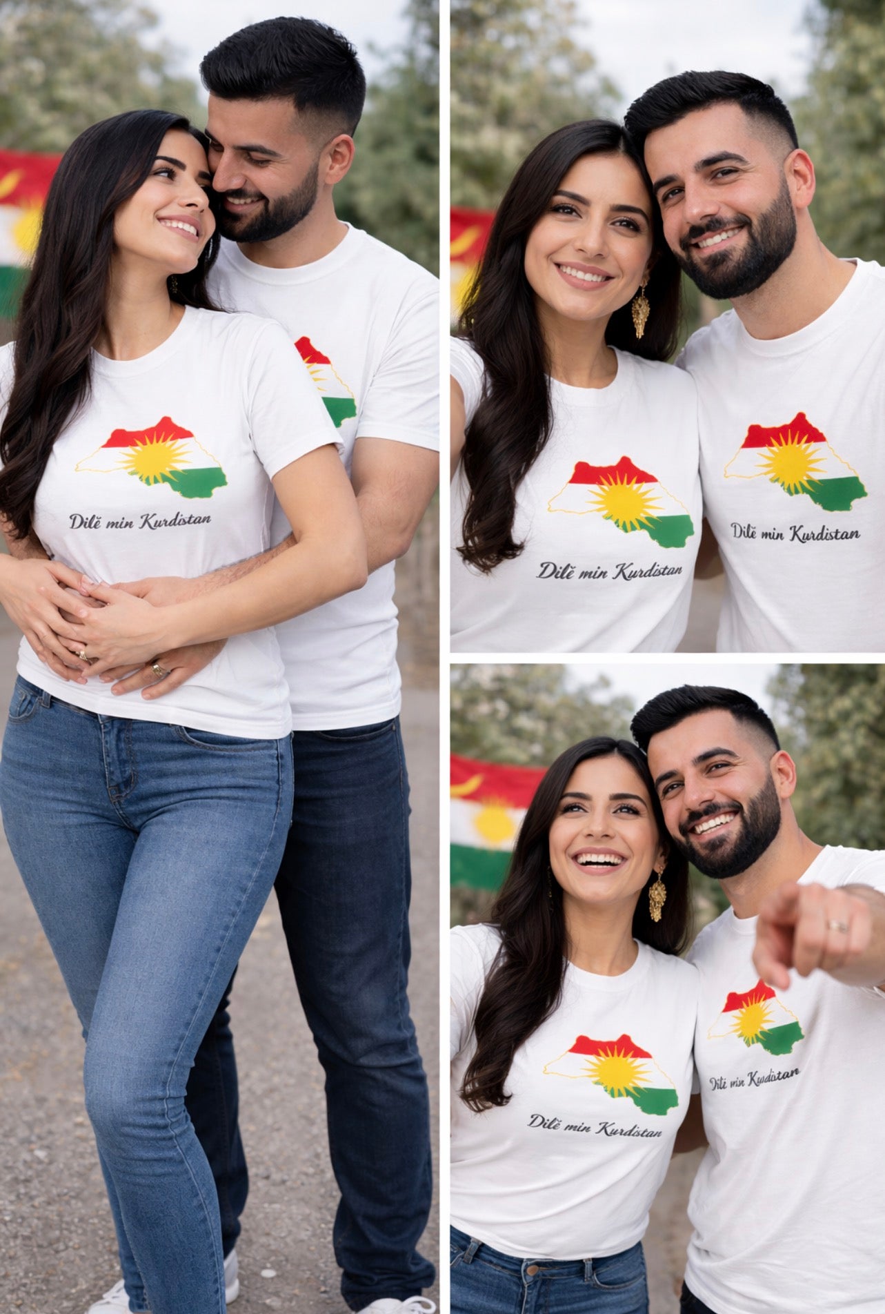 Dilê Min Kurdistan T-Shirt – Kurdish Pride Map Shirt | Kurdistan Flag Tee for Men & Women