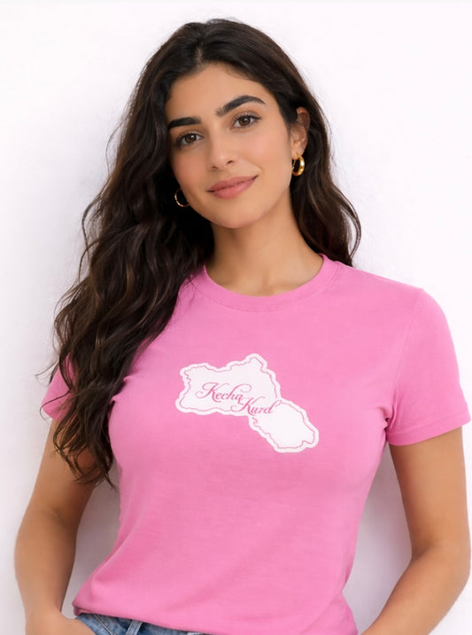 Kurdish Girl pink t-shirt