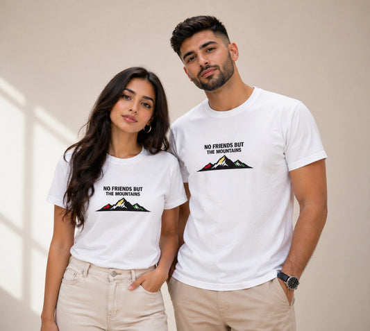 No Friends But The Mountains l Unisex cotton T-shirt