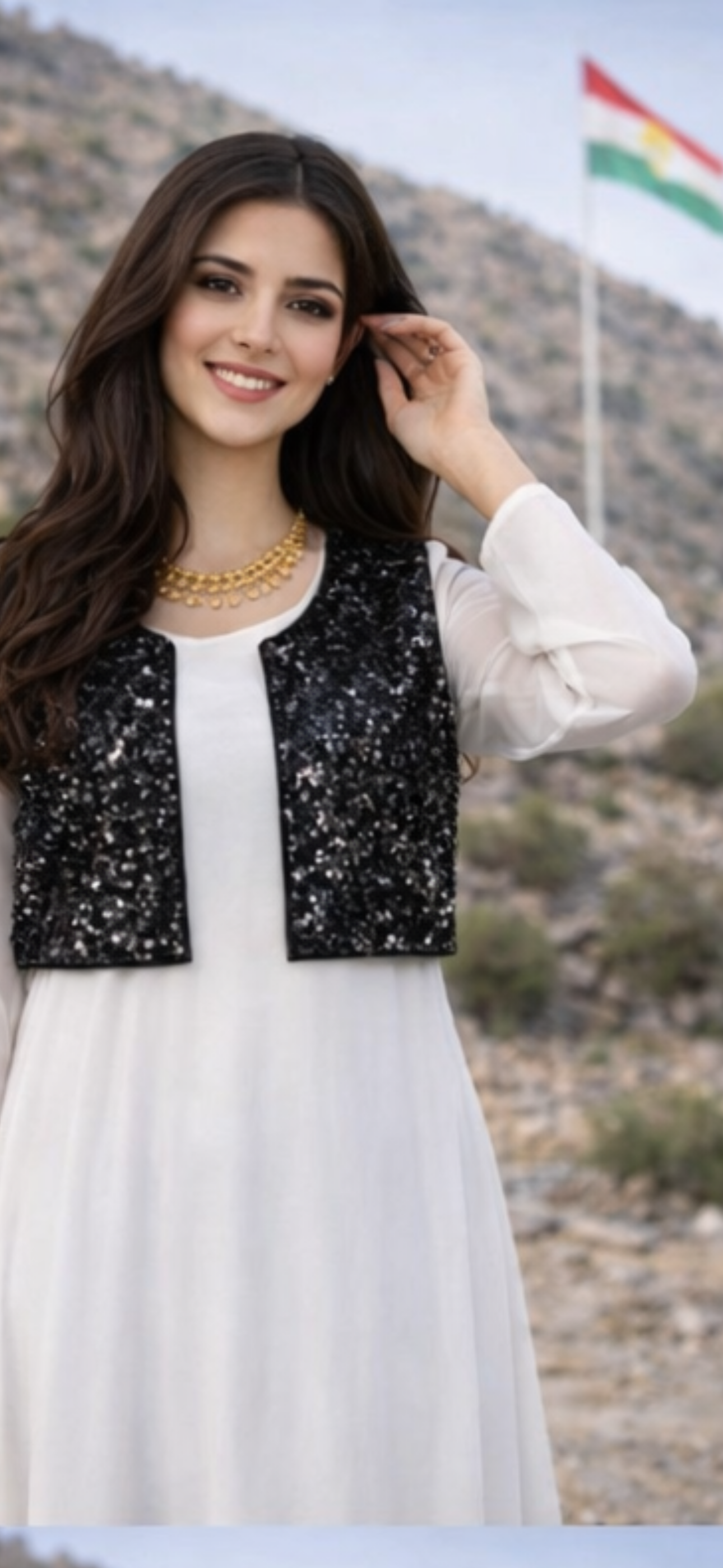 Traditional Kurdish clothing. Kurdish vest in Black