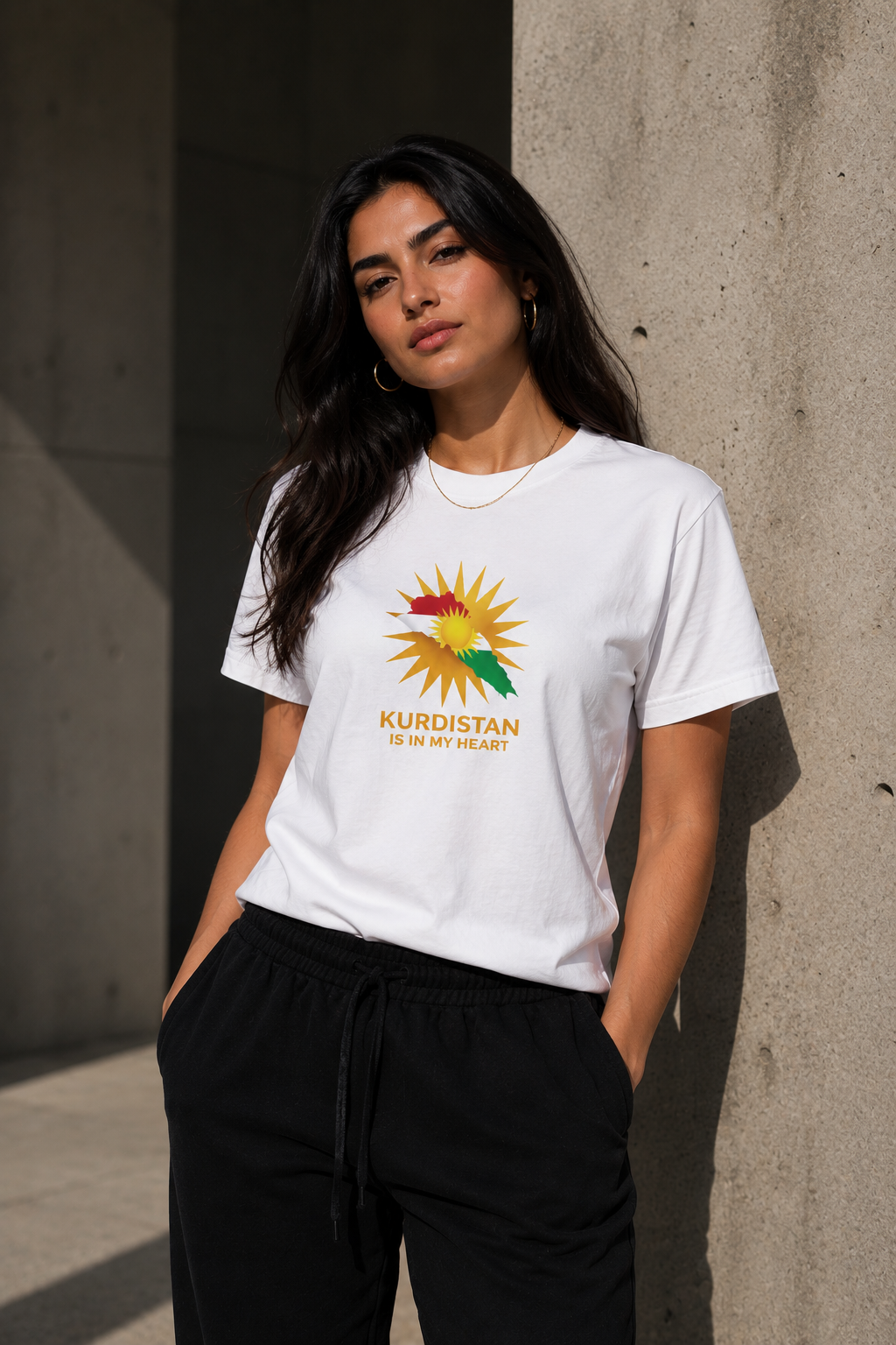 Kurdistan ist in meinem Herzen – Unisex-Baumwoll-T-Shirt