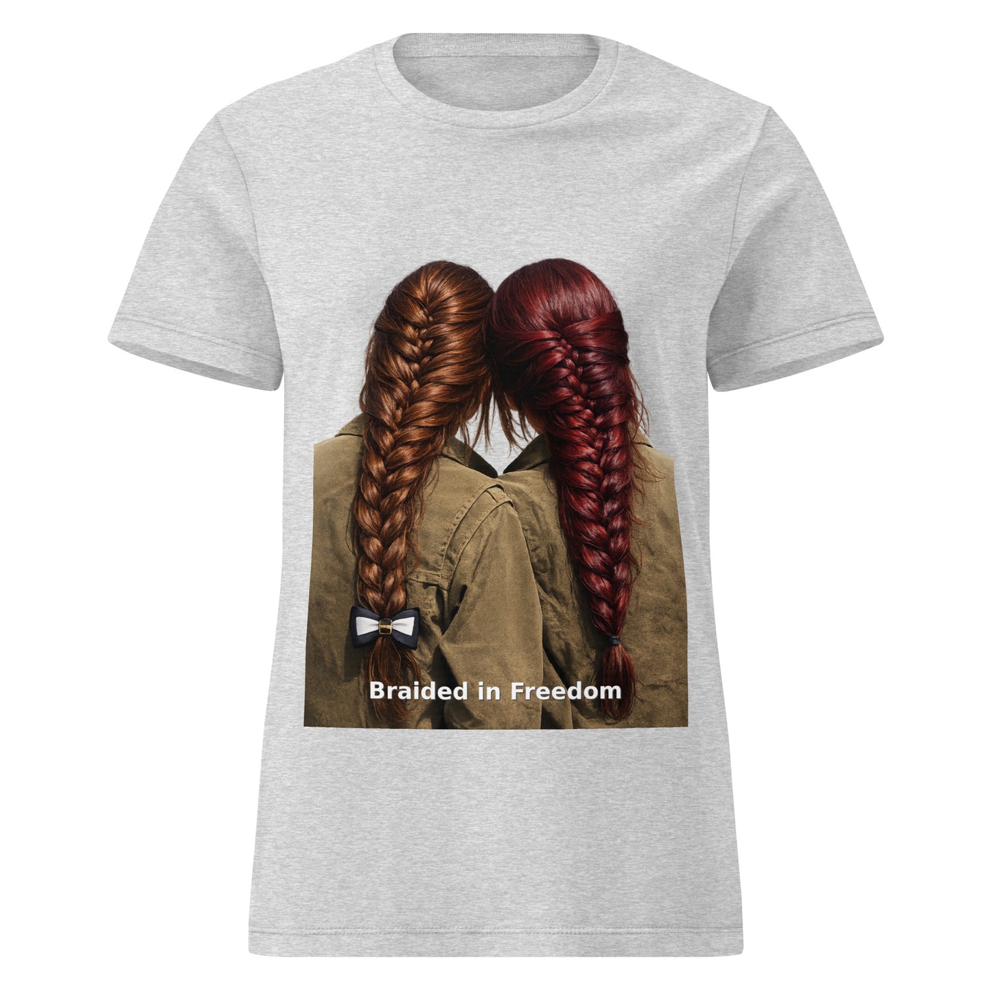 kurdish women braided hair t shirt braided in freedom design