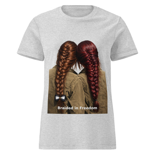 kurdish women braided hair t shirt braided in freedom design